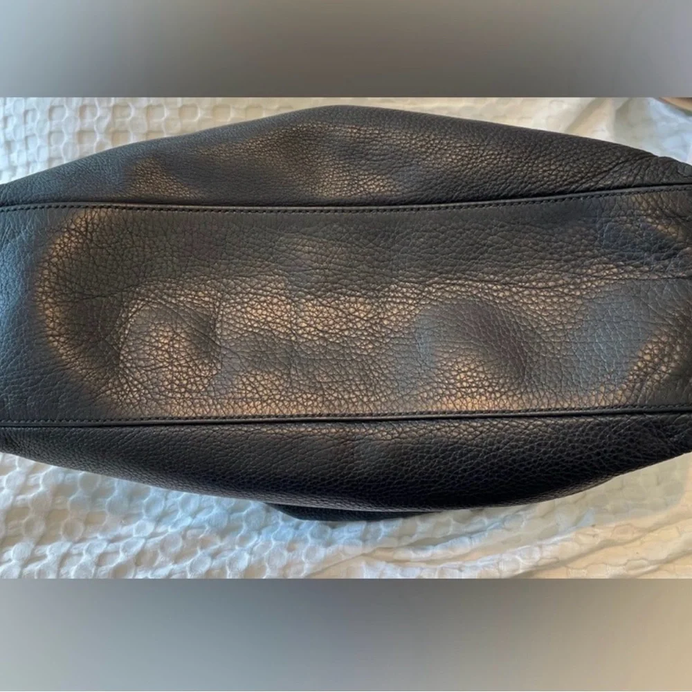 Gucci Black Leather Hobo Bag with Gold Hardware